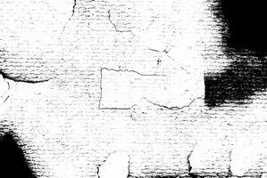 Black and white grunge texture with cracked surface, distressed rough texture ideal for backgrounds and overlays. photo