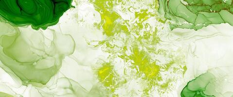 Abstract green and white marble texture with fluid ink swirls, perfect for creative backgrounds and design projects. photo