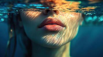 A tranquil moment unfolds as sunlight dances on water, highlighting pure elegance photo