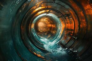 Immerse in the captivating flow of advanced liquid engineering while exploring a dynamic tunnel that showcases modern infrastructure and aquatic innovations that enhance the senses photo