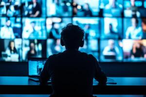 An individual actively engages with a diverse range of streams, emphasizing the profound impact of digital communication in the context of todays rapidly evolving social networking era photo