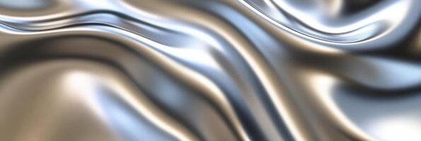 This is an elegant and visually stunning abstract illustration showcasing metallic silver curves, bright textures, and a futuristic design that is perfect for enhancing modern wallpapers and graphics photo