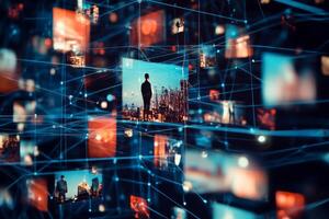Delve into the concept of streaming via a dynamic and vibrant communication network, highlighting the importance of visual content and emphasizing the role of social networking services photo