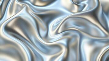This visually striking abstract illustration features a shiny silver texture with smooth curves and gradients, making it an exceptional choice for contemporary design applications photo