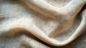 This is a closeup view of soft and lightweight fabric that beautifully showcases its gentle drape and natural texture photo