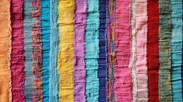 The vibrant stripes showcased on highquality fabric serve as an excellent source of design inspiration and creativity photo