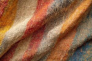 This textured fabric showcases vibrant stripes perfect for diverse creative design applications and projects photo