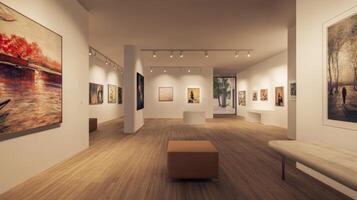 Discover a contemporary modern art gallery showcasing a diverse range of vibrant artworks, detailed artist profiles, and an innovative booking system designed for seamless exploration and enjoyment photo