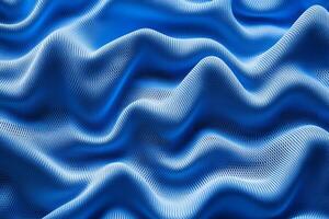 Discover a stunning blue fabric texture ideal for sports jerseys. With captivating waves that evoke dynamic movement, its an excellent choice for athletic wear and active apparel photo