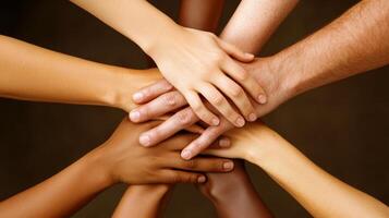This powerful image symbolizes the important themes of collaboration and empowerment in the ongoing advocacy efforts for equitable access to essential healthcare resources and mental health treatment photo