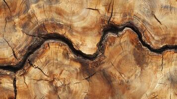 This is a detailed closeup view of natural wood grain that showcases its unique and intricate textures and patterns photo