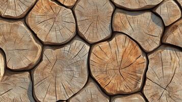 Intricate and detailed wooden tree rings exhibit a rustic texture that is perfect for various design projects photo