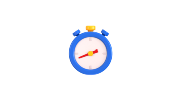 3d stopwatch icon concept of countdown timer icon 3d rendering illustration png