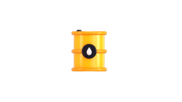 Barrel of oil drum container icon 3d rendering illustration png