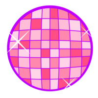 A shiny purple disco ball surrounded by a white background, reflecting light and creating a fun, party atmosphere png