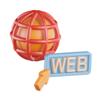 Cursor Network Web 3D Icon png
