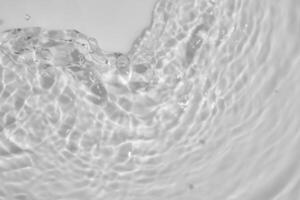 Abstract white transparent water shadow surface texture natural ripple background photo