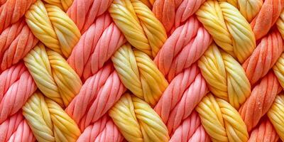 Multiple rope candies woven together to create a lattice pattern photo