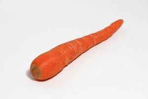 Group of fresh carrots isolated on white background. photo