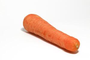 Group of fresh carrots isolated on white background. photo