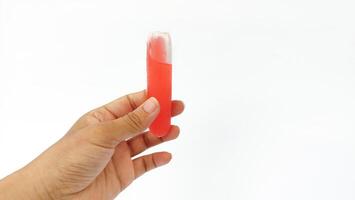 Homemade Es Potong, Traditional Old School Popsicle Ice Cream from Indonesia. photo