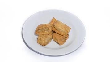 Tahu Bakso, traditional food from indonesia. Made from tofu or tahu wich filled meatballs. Asian culinary tofu meatballs photo