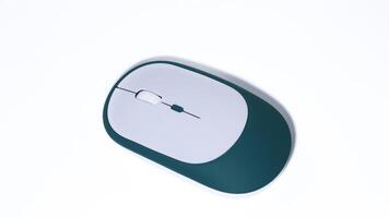 A white computer mouse isolated on a white background. photo