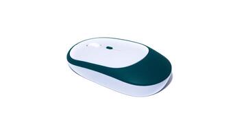 A white computer mouse isolated on a white background. photo