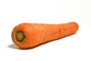 Group of fresh carrots isolated on white background. photo