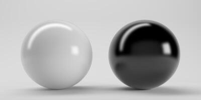 Big white and black glasses sphere with transparent glares and highlights on white background. White pearl. gradients, effects. Abstract texture for your design and business photo