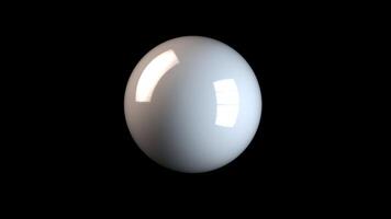 3d rendering of white reflected sphere photo
