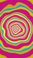 Swirls of shiny colorful rippling wavy circles with trippy organic fluid motion. Full HD looping psychedelic vertical abstract background animation. video