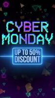 Neon Lights Animation promoting Cyber Monday video