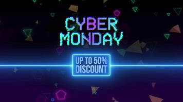 Neon Lights Animation promoting Cyber Monday video