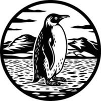 Penguin and iceberg vector