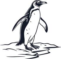Emperor Penguins' Life Beneath the Ice vector