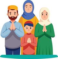 Happy Family of Four vector