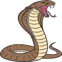 Drawing of King cobra vector