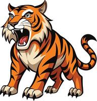 illustration of Tiger vector