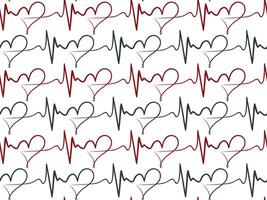 The seamless background with red and blue hearts. vector
