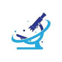 Microscope Lab Logo Template Design vector