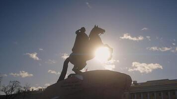 The cultural heritage of Europe. Action. Beautiful monuments shot against the background of a bright sky with the sun and clouds. video
