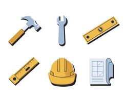 Construction and Tools set vector