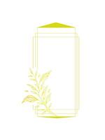 square floral frame in gold color vector
