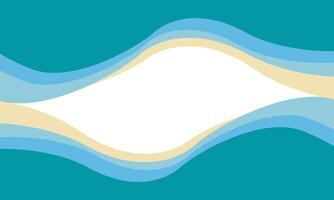 the top and bottom wave frames are blue and yellow vector