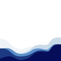 corner wave abstract shape in light and dark blue for frame vector