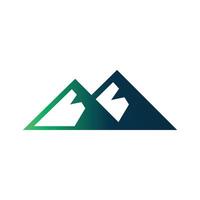 peak mountain icon logo design template vector