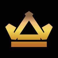 regal crest crown icon logo design template vector