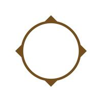 compass rose icon logo design template vector