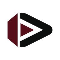 play button icon logo design template vector